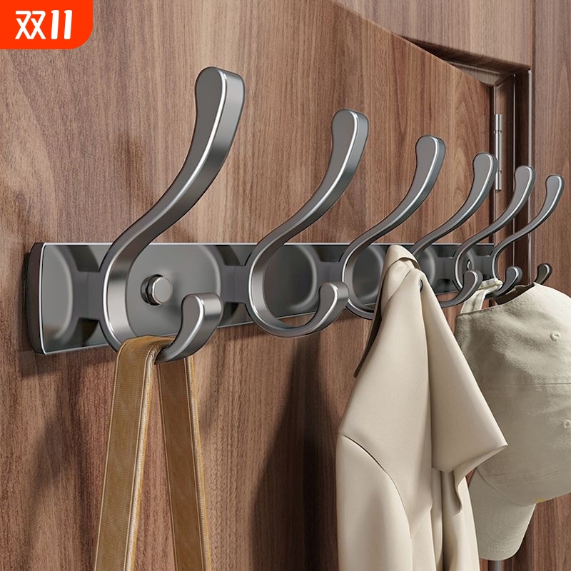 门后挂钩免打孔壁挂式墙上衣帽钩卫生间玄关挂衣架强力粘钩承重