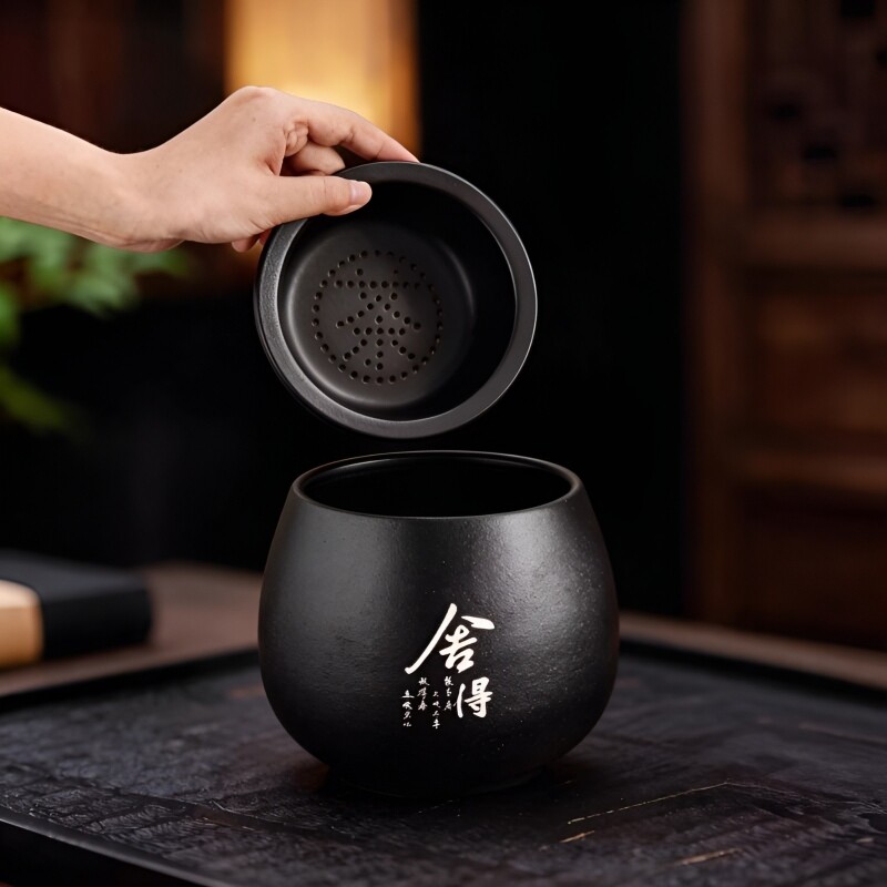 紫砂茶杯功夫茶主人杯茶碗个人专用品茗茶盏茶洗茶渣粗陶大容量
