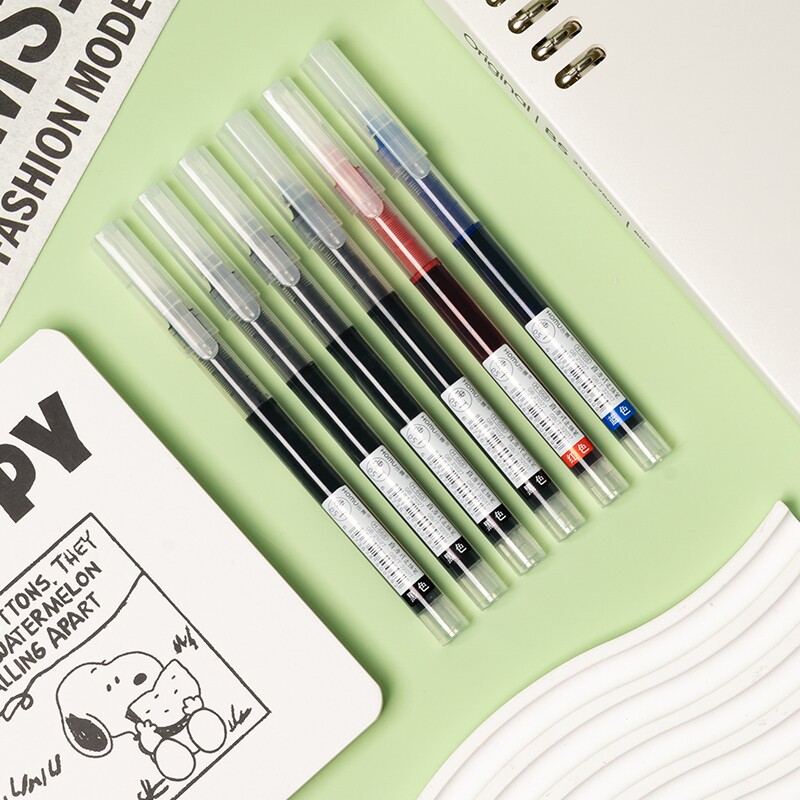 胶囊爱心黑色低重心侧按动ST刷题笔ins高颜值小众耐用顺滑速干中