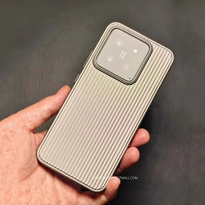 淬炼2.0钛灰色光栅黑武士适用15Pro小米13手机壳14磁吸Ultra瓦楞硬壳金属K80条纹K70无线充电60高级纯全硬边