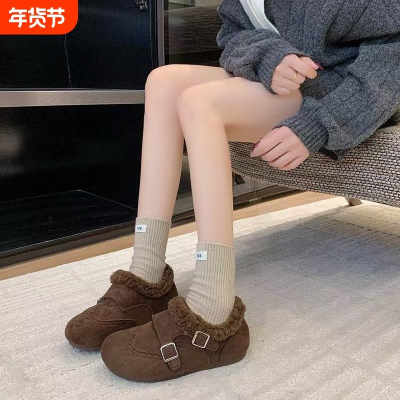 平底舒适乐福鞋女复古雕花皮带扣圆头浅口单鞋女真皮百搭小皮鞋女,女鞋,勃肯鞋/软木鞋,淘宝优惠券,粉丝福利购,淘宝优惠卷