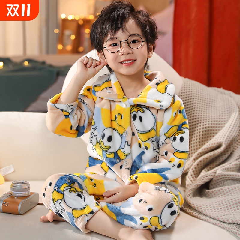 睡衣套装家居服法兰绒睡衣套装