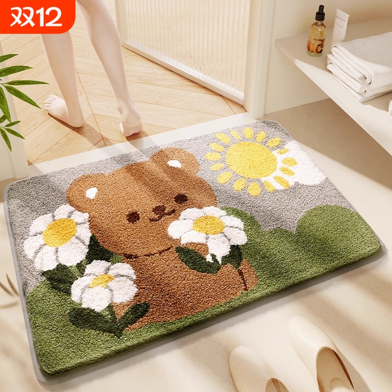 卫生间吸水地垫家用厕所地毯脚垫门垫进门卧室门口垫子浴室防滑垫
