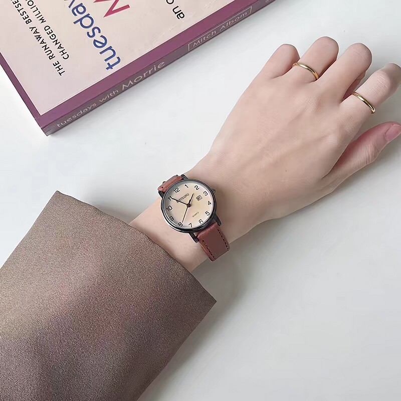 公务员考试专用手表女款初高中学生简约时尚小众轻奢高颜值石英表