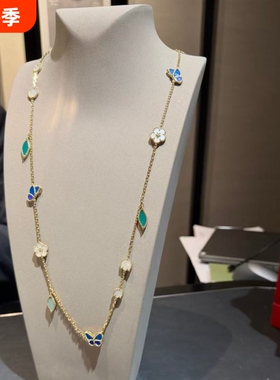 社交无压力装柜颜色品质lucky幸运手链瓢虫项链蝴蝶五花花朵18k
