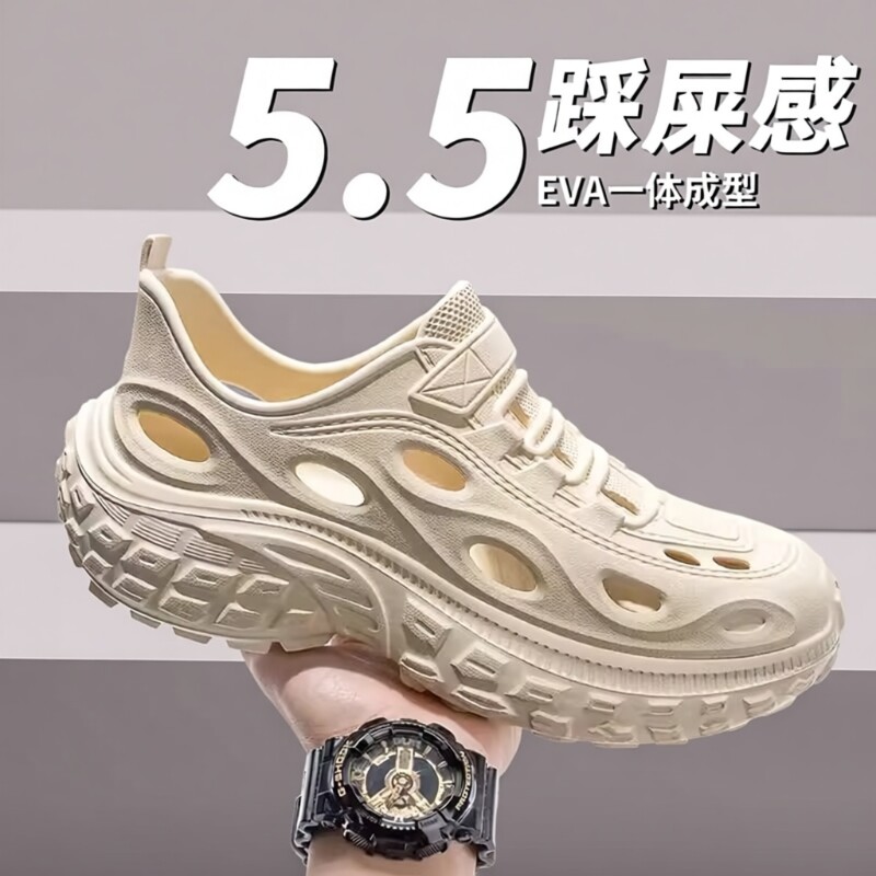 拖鞋洞洞鞋男士夏季外穿钓鱼2026新款防滑防臭开车踩屎感耐磨抗菌