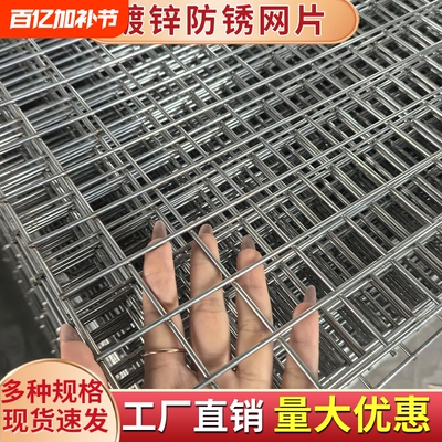 镀锌铁丝网片围栏加粗养殖网狗笼养殖建筑钢筋网格网钢丝防护防锈
