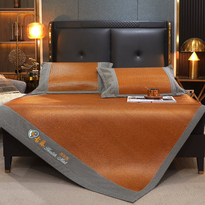 双面加厚纯天然手工藤席凉席老式a类席子床垫可折叠编织防滑枕套