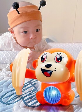 儿童婴儿玩具翻滚猴子翻跟斗电动唱歌会宝宝爬行引导学爬训练音乐