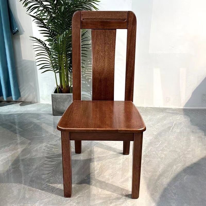 中式实木胡桃木餐椅家用酒店实木餐椅靠背加厚实木吃饭椅子
