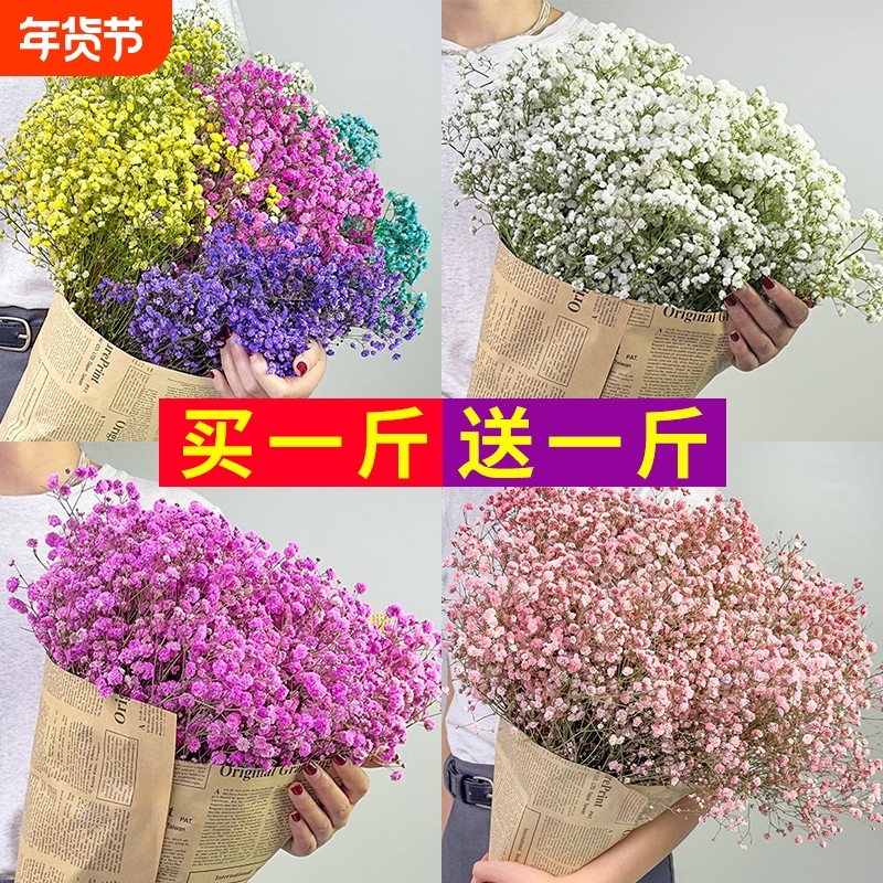 满天星轻奢干花花束客厅摆设装饰摆件云南永生花风干插花真花生日