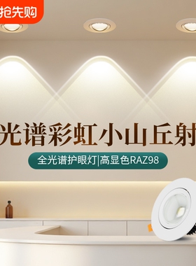 全光谱彩虹射灯嵌入式小山丘客厅家用led防眩过道电视洗墙灯洞灯