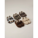 加绒毛毛鞋女款2025年秋冬季保暖魔术贴棉鞋羊羔毛包跟软底勃肯鞋