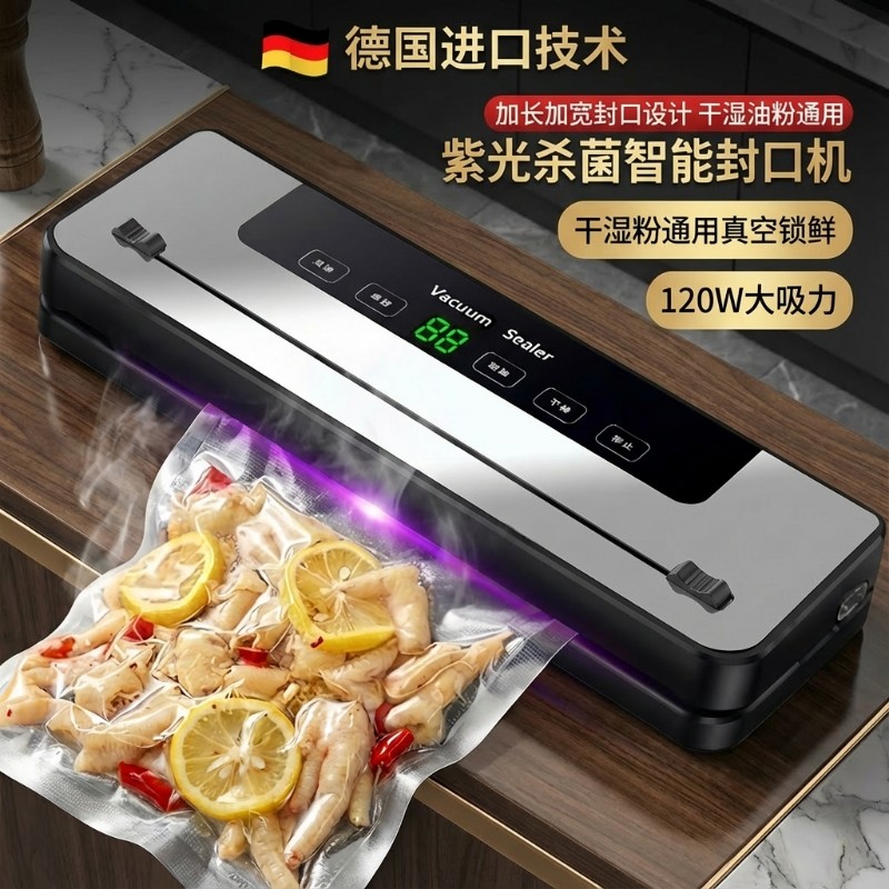 抽真空食品包装机家用保鲜封口机小型商用干湿两用密封全自动家用