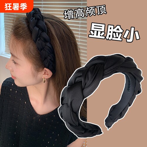 callme呆子原创设计新款发饰头饰高颅顶宽边头箍发箍女黑色显脸小