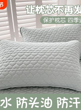 枕头套2025新款防口水防头油单个一对装保护套48cmx74cm防水枕芯