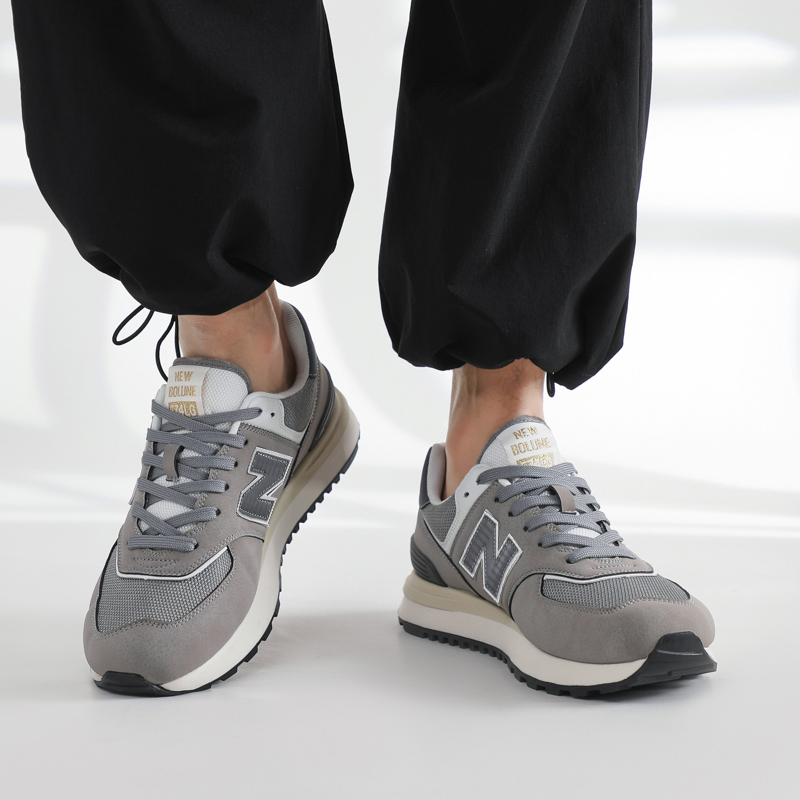 NEW BOLUNE/男鞋夏季透气网面休闲运动鞋574lg软底减震舒适跑鞋