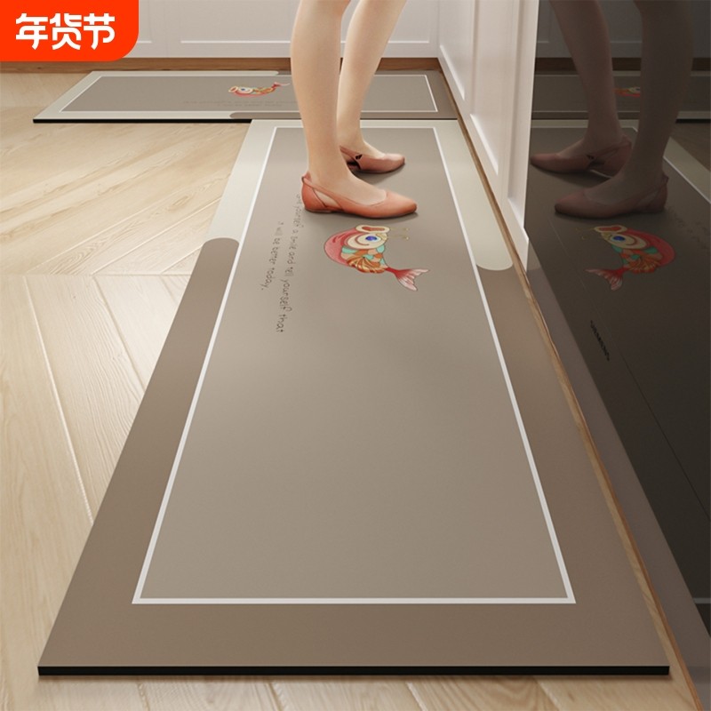 硅藻泥厨房防滑防油地垫吸水垫门口脚垫防水专用可擦免洗入户地毯,居家布艺,厨房地垫,淘宝优惠券,粉丝福利购,淘宝优惠卷
