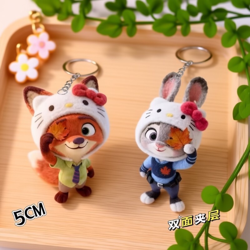 疯狂动物周边书包挂件卡通朱迪可爱联动尼克情侣亚克力钥匙扣礼物