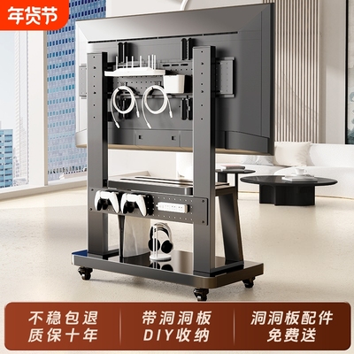 电视机支架可移动型落地式带轮立式挂架55/65/70/75/85/100寸升降