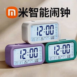 闹钟学生专用起床神器初中生时钟强力叫醒智能电子计儿童显示静音
