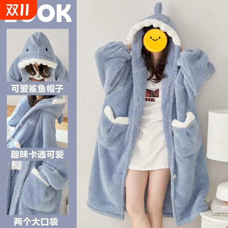 珊瑚绒长袖睡衣套装|千人加购