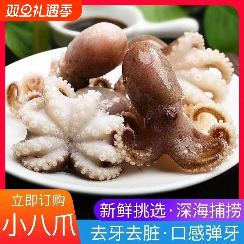 新鲜八爪鱼冷冻小章鱼生鲜迷你短腿涮火锅海鲜水产批发商用小八爪