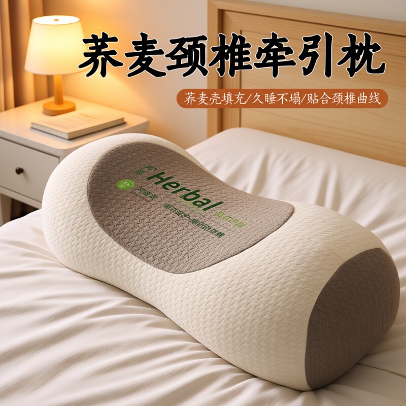 荞麦枕头护颈椎睡眠单人助一腰椎图片