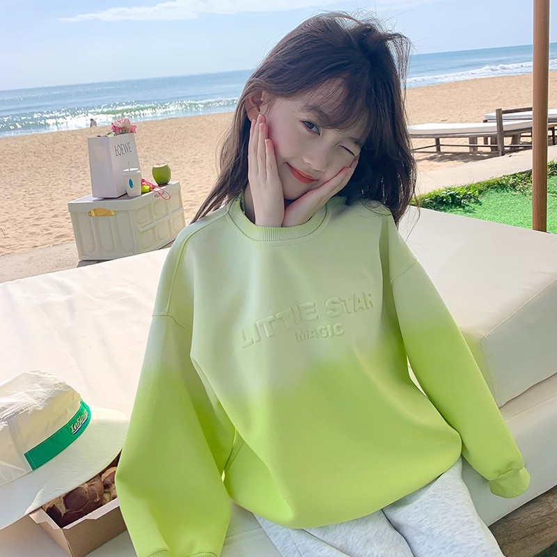 女童卫衣2025春季新款儿童洋气时髦上衣中大童休闲百搭长袖打底衫