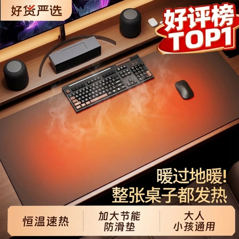 (3C认证)加热鼠标垫超大发热保暖
