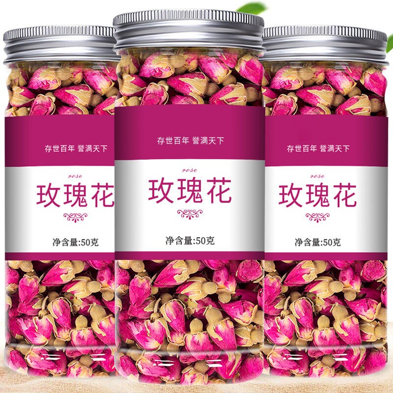 平阴重瓣红玫瑰花玫瑰花茶干花蕾精选正品500g干玫瑰散装花草茶叶