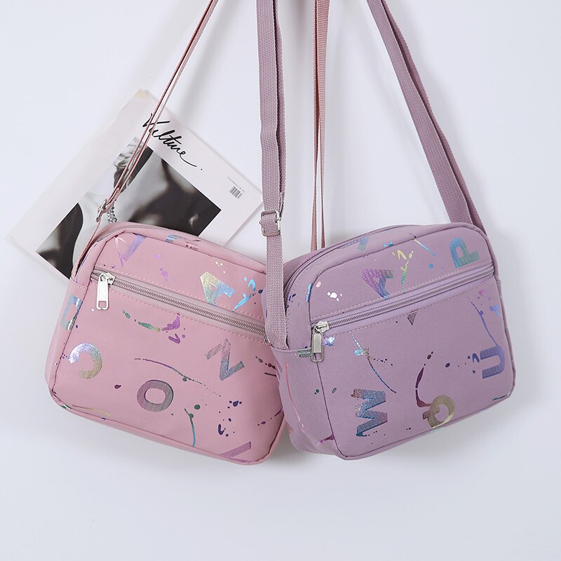 潮时尚运动手机包新款女士斜挎包休闲单肩包轻便防水尼龙小包女包