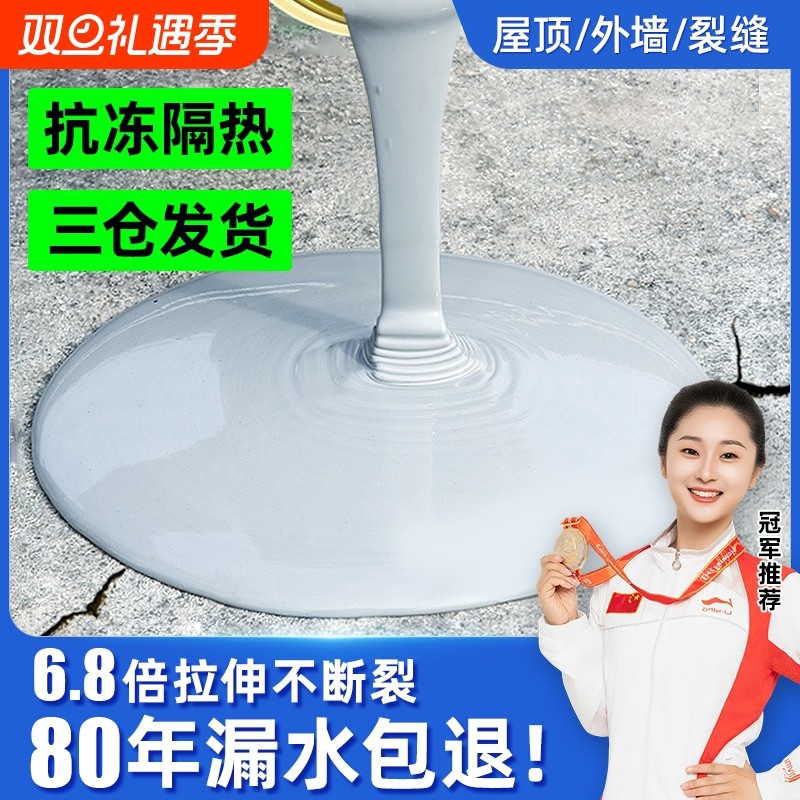 屋顶防水补漏材料房顶裂缝渗水专用涂料楼顶漏水外墙防晒防漏胶王