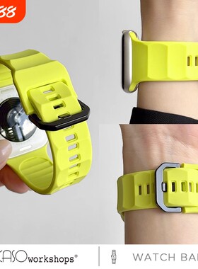 适用华为fit4手表表带专用fit4pro反扣网硅胶智能运动小米手环pro替换腕带配件男女夏天绿色橙色黑色荧光绿