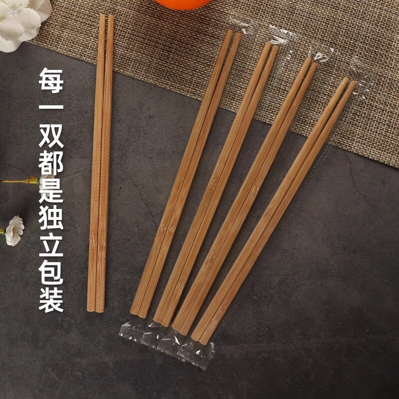 新年过年一次性筷子方便专用碗筷家用商用快餐碳化竹批发餐饮外卖