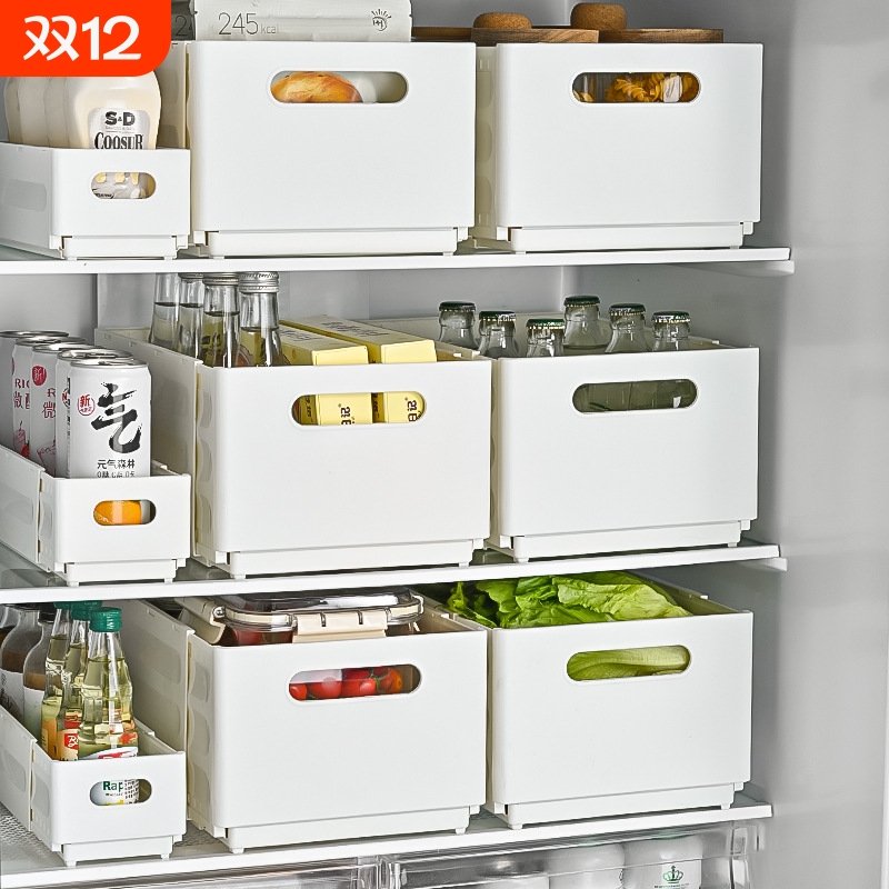 可伸缩橱柜收纳盒抽拉式厨房桌面整理盒深柜储物盒子衣柜抽屉柜内