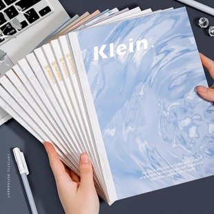 水波纹笔记本包背车线本小红薯推荐B5横线ins风无线胶装本高级灰笔记本子软面抄练习本日记本高颜值学生文具