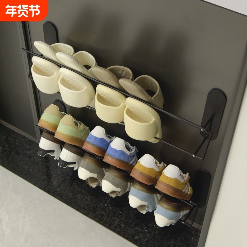 磁吸拖鞋挂架入户门后壁挂式运动鞋托架家用磁铁鞋架鞋子收纳神器,住宅家具,鞋架,淘宝优惠券,粉丝福利购,淘宝优惠卷