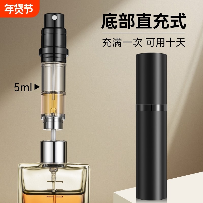 黑鸦香水分装瓶便携式高端底部分装抽取器大牌小样的空瓶迷你旅行