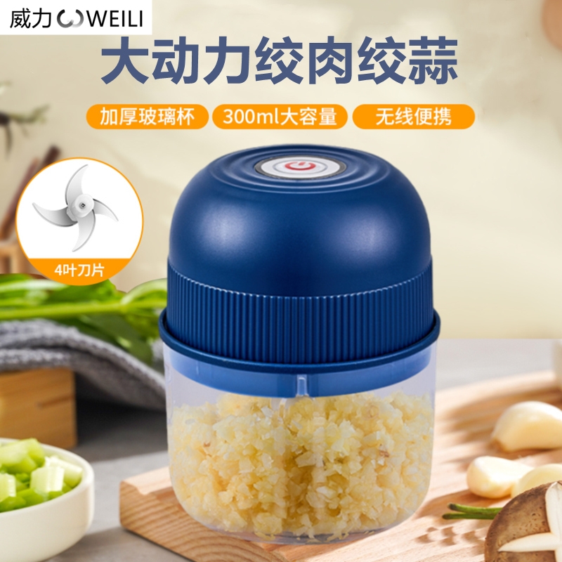 威力打蒜泥神器全自动绞肉机小型电动打蒜器搅拌机家用多功能蒜末