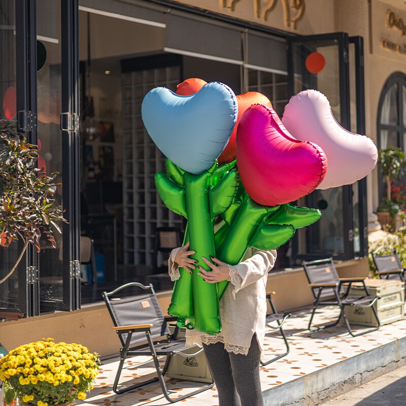 妇女节气球爱心大花束气球手持束女神节场景布置礼物活动地推节日