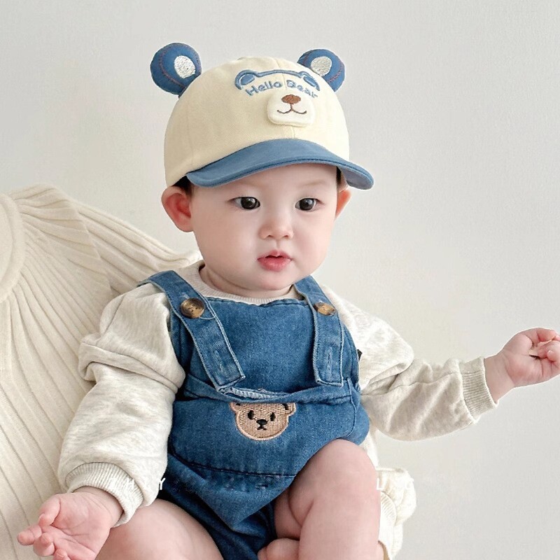 婴儿帽子春秋季男宝宝鸭舌帽婴幼儿小月龄女婴帽儿童遮阳防晒童帽