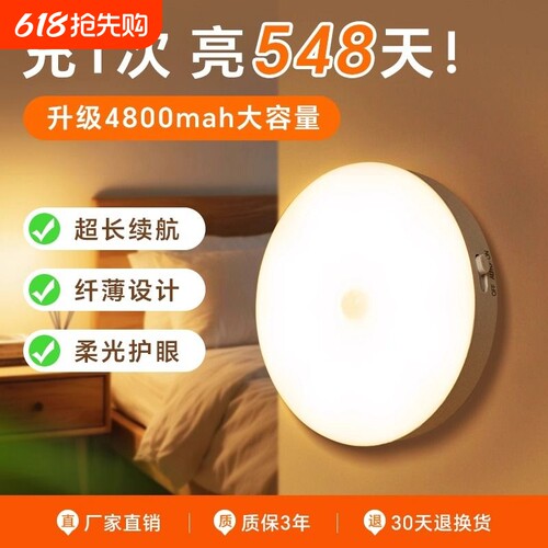 胖东莱爆款】新款led充电感应灯
