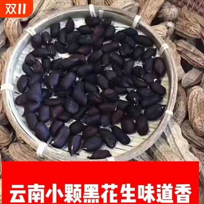 富硒黑花生米云南黑皮原味晒干