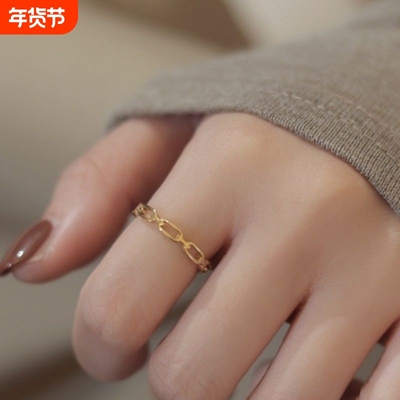 【洗手免摘】钛钢素圈戒指女轻奢高级感2025新款爆款小众设计指环