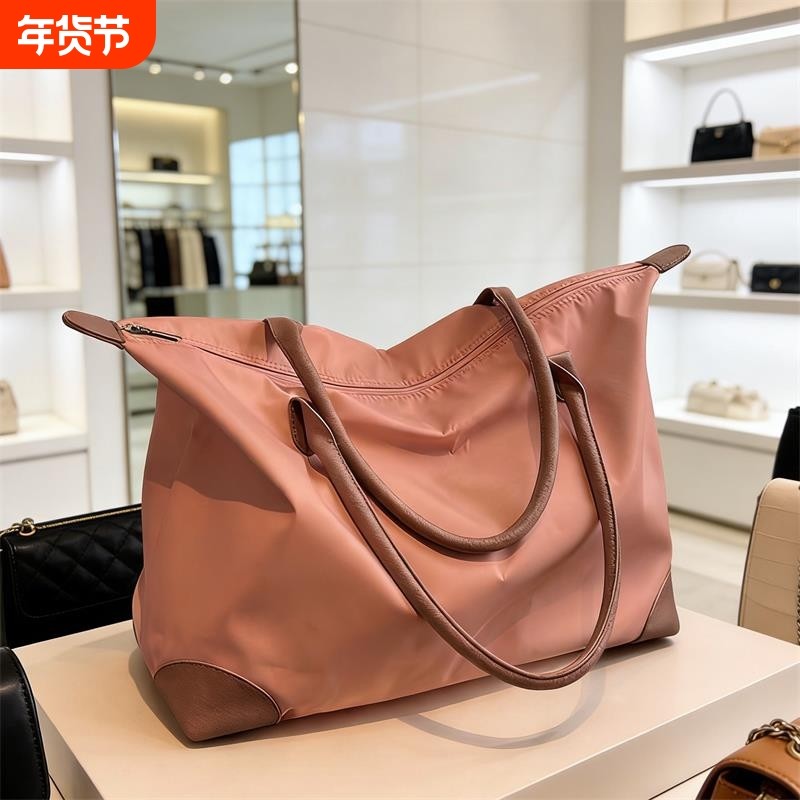 韩版牛津布大容量尼龙防水百搭通勤托特包单肩大包轻便手提行李袋