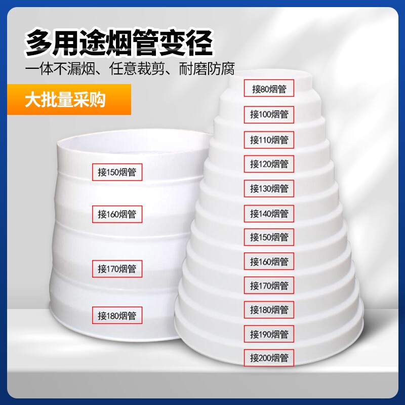 抽油烟机排烟管变径圈排风管大小转换接头厨房烟道管止逆阀变径器图片