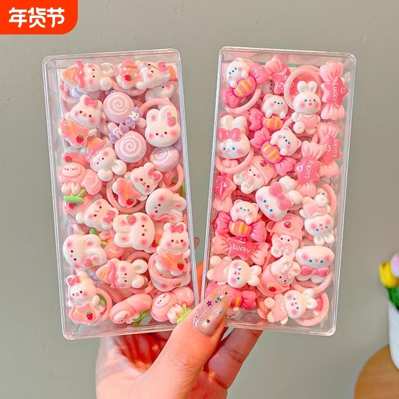 儿童卡通兔子皮筋女扎头小女孩扎辫子橡皮筋拇指圈女童头绳不伤发,饰品/流行首饰/时尚饰品新,发饰,淘宝优惠券,粉丝福利购,淘宝优惠卷