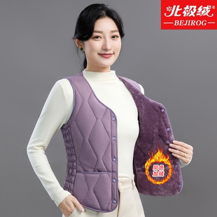 百搭内胆 v领坎肩修身 2025新款 秋冬羽绒棉马甲女加绒保暖背心短款