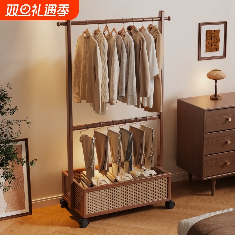 衣帽架落地卧室2025新款挂衣服架子收纳衣架置物架移动客厅床头